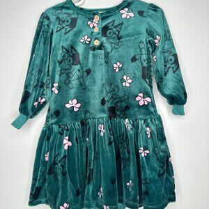 Toddler Bluey Velour Long Sleeve 2T Dress